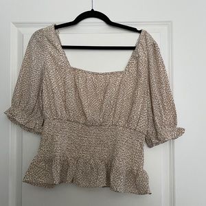 Floral smocked Blouse